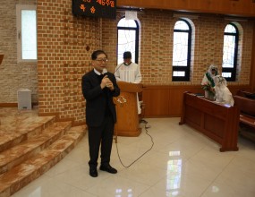 찬미예수님, 사목회장 정헌식 루가 선임 인사 사진입니다.